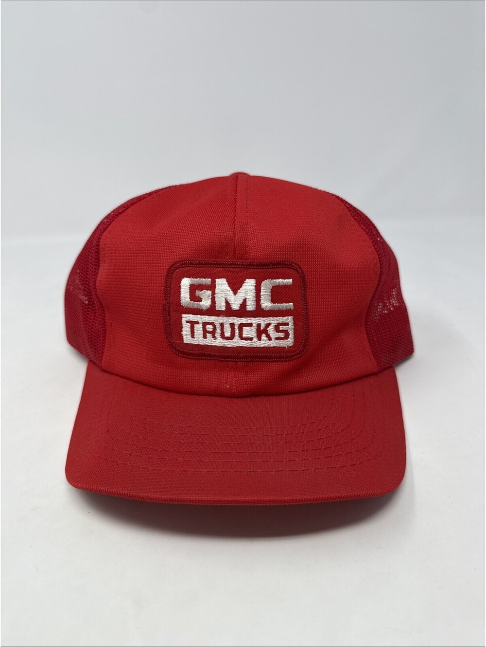 Vintage 80's GMC Trucks Patch K-Mart Red White SnapBack Trucker Hat M-L